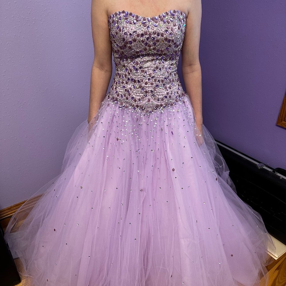 Mori Lee Size 6 Purple Prom Dress